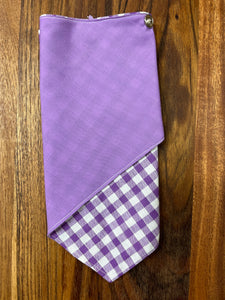 Neck Scarf - Purple & purple check